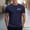 Dark Blue, variant on Dolkfu Mountain Golf Shirts for Men Gray Crew Neck Short Sleeve Tops Printed Minimalist T-Shirts Men'S&nbsp;Shirts