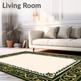 thumbnail image 2 of ODIKA 3'x5' Machine Washable Non-Slip Area Rug, Opulent Baroque Scroll Whirl Furnishing High Traffic Rug, Green, 585697, 2 of 7
