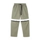 thumbnail image 5 of Pantalones largos de nailon para hombre, con cremallera, para escalada, secado rápido, informales, con botones y bolsillos laterales., 5 of 8