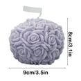 thumbnail image 3 of IPEWLEX Rose Flower Ball Scented Candle - Valentine's Day Aromatherapy, Natural Wax, Purple/Pink/White, 3.5x3.1in, 3 of 6