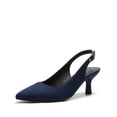 thumbnail image 1 of Zapatos DREAM PAIRS Tacón Kitten Slingback Azul Marino Gamuza 6 cm, 1 of 7