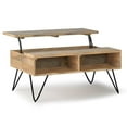 thumbnail image 3 of Simpli Home Hunter Petite Table Basse à Plateau Relevable avec Rangement Caché et Compartiments Ouverts, Naturel, 3 of 9