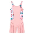 thumbnail image 3 of YONGHS One Piece Swimsuit for Teens Girls Sleeveless Rash Guard Swimwear Beach Sportswear Swimsuit Pink 4-5, 3 of 7