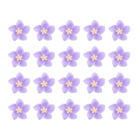 Unique Bargains 20Pcs Small Cute Flower Hair Clips Purple