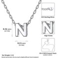 thumbnail image 2 of Gargantilla con letra N inicial para mujer CHAO Plata de ley 925/chapado en oro joyería con nombre y monograma, 2 of 5