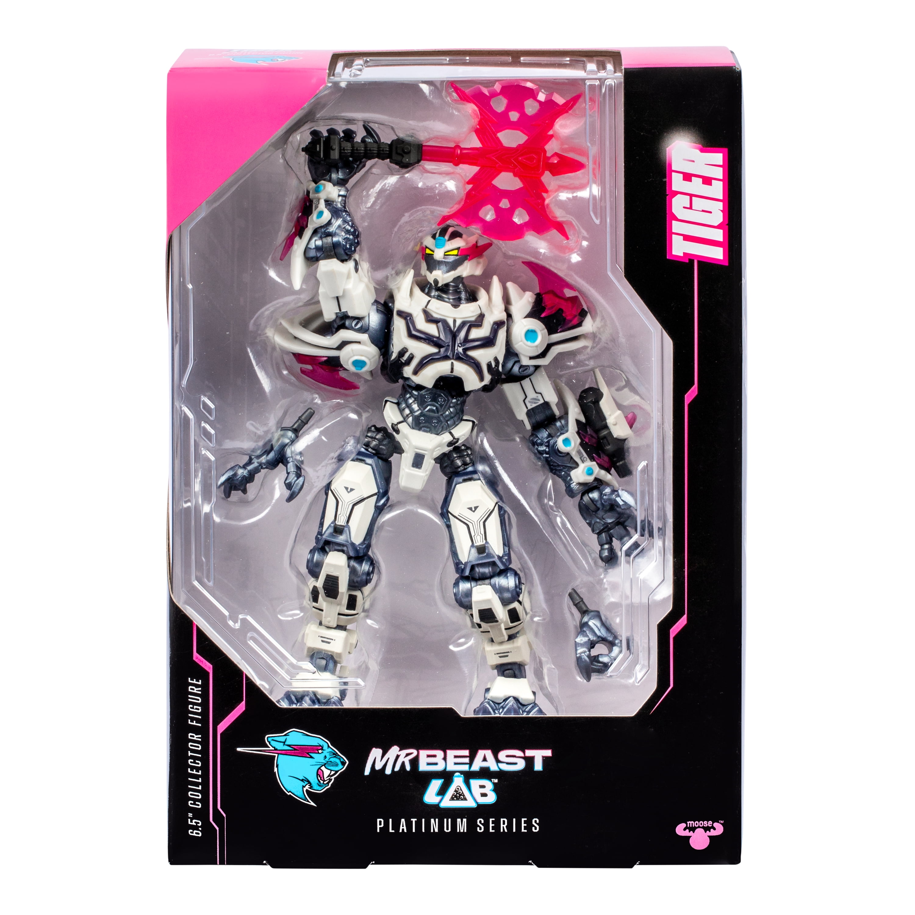 MrBeast Lab Platinum Series 6.5” Tiger Or Panther Collector Figure, Extreme Detailing, Premium Packaging, 35 Points Of Articulation, Ages 5+