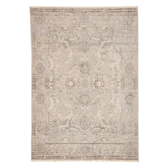 Baptiste Area Rug in Cream and Gray (12 ft. L x 2 ft. 6 in. W)