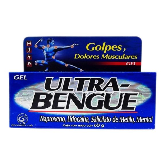 Ultra Bengue Naproxeno, Lidocaína tubo azul 65 g