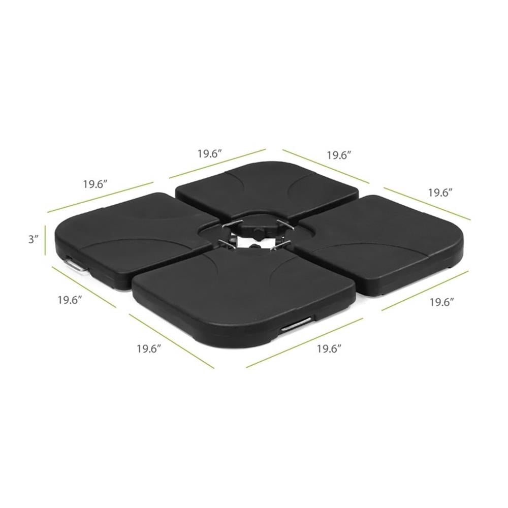 Greemotion Tengram Black Heavy-Duty Plastic Patio Cantilever Umbrella Base