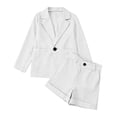 thumbnail image 7 of Vividxx Girls Outfit Set Girls Two Piece Button Down Long Sleeve Short Formal Outfit Kids Fashion Clothing Sets, 7 of 7