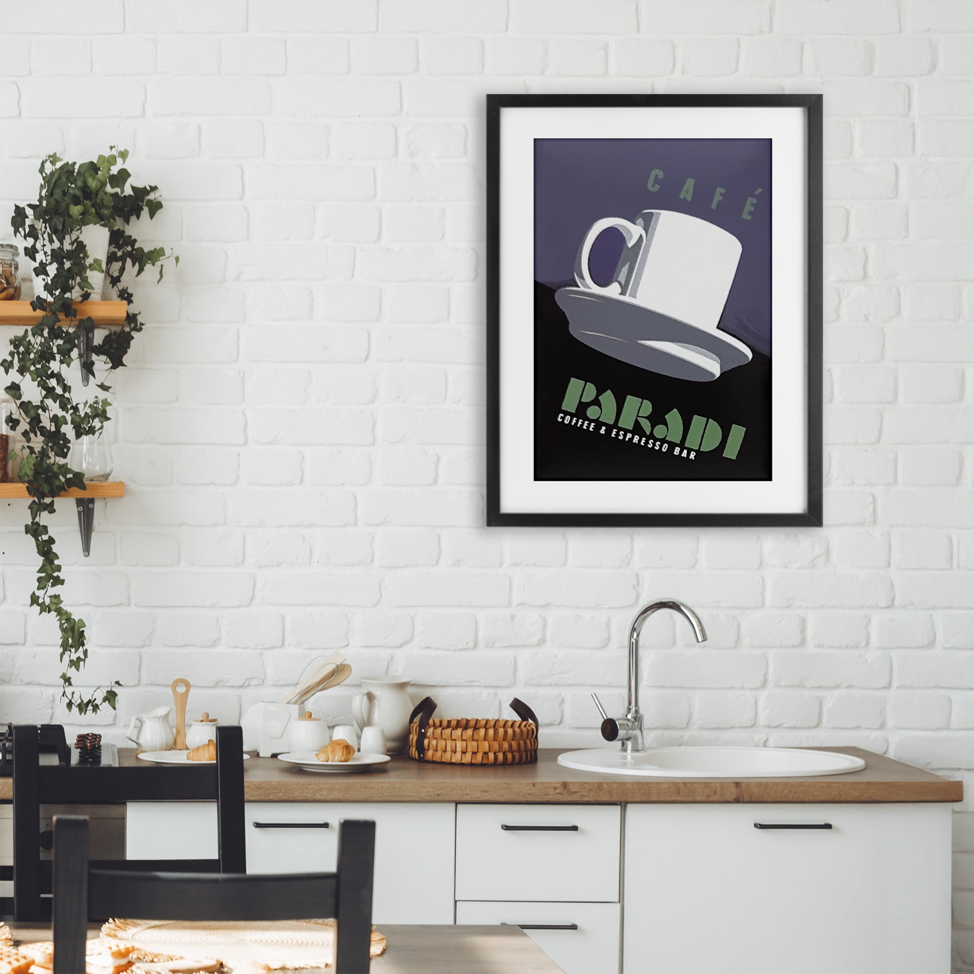 Stupell Industries Paradi Coffee & Espresso Black Framed Print Under Glass, design by Jadei Graphics