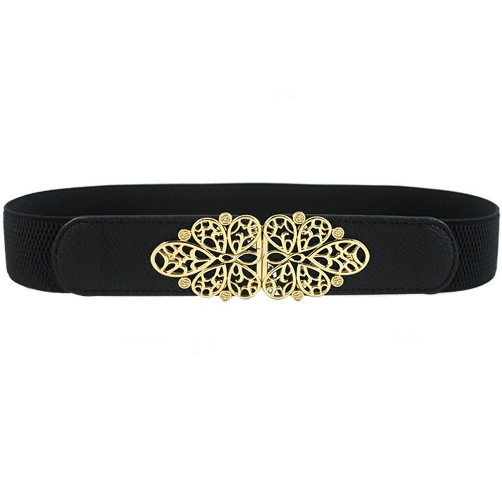 Accessories, Black Stretch Belt Decorative