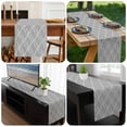 thumbnail image 6 of Grey White Stripes Table Runner 72 Inches Long, Simple Geometric Modern Monochrome Kitchen Coffee Dining Table Decoration for Home Party Birthday Wedding Home Decor 18x72 Inches, 6 of 8