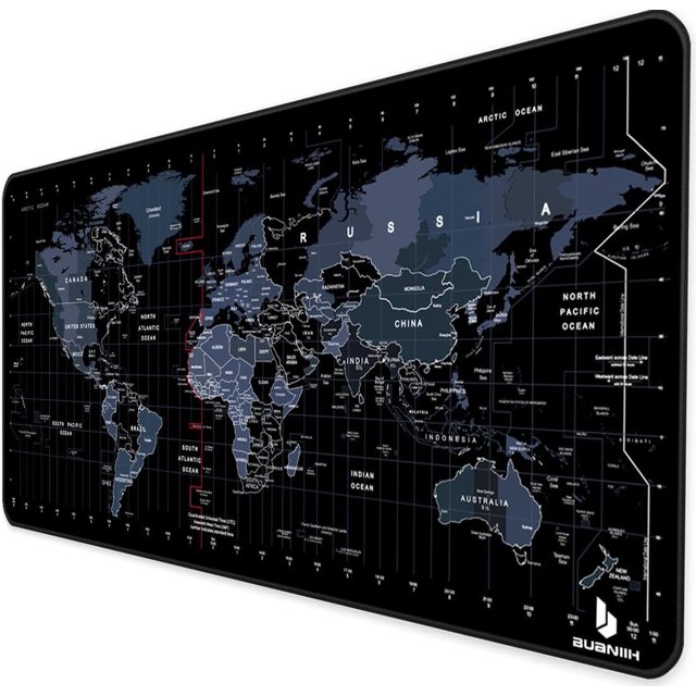 Large Gaming Mouse Pad,World Map Mouse Pad,Gaming Mouse Pad,Nonslip Base,Foldable & Portable,Enjoy Precise & Smooth Operating Experience,for Computer Keyboard,PC,Gaming(World Map)