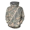 thumbnail image 4 of Womens Camo Hoodies Oversized Maple Leaf Fleece Pullover Sweatshirts Long Sleeve Unisex Mens Shirts Tops, 3XL Camouflage, 4 of 7