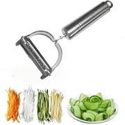 Julienne Peeler, Stainless Steel Vegetable Peeler, Double-Sided Blade Vegetable Julienne Cutter and Fruit Slicer, Vuyungers Dual Blade Multifunction Potato Peeler