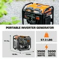 thumbnail image 4 of GENMAX 3500 Peak Watts-Gas Powered Open Frame RV Ready Inverter Generator，Quiet Technology, EPA Compliant GM3500Xi, 4 of 9