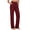 Wine high waisted pants with pockets a1, variant on Cagogo Women Straight High Waisted Pants with Pockets Solid Casual Work Travel Loose Long Pants Trousers, Dark Gray S
