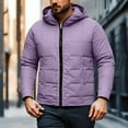 thumbnail image 6 of Horkkom Winter Coats for Men Warm Fleece Puffer Jacket Casual Zip Up Jacket with Pockets Hood L, 6 of 10
