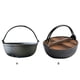 thumbnail image 2 of Cateissary Olla para estofado Shouxi Po negra, viga de elevación doble de acero duradero, suplemento de hierro natural sin recubrimiento Cocina y Comedor guantes+tapa+olla, 2 of 6