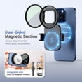 thumbnail image 4 of 67mm Phone Lens Filter Adapter Mount for iPhone 16 15 14 Pro Pro Max, Double-Sided Magnetic Phone Lens Filter Ring with 1/4-20” Screw & Cold Shoe Mount for 67mm ND UV CPL Polarizer Filter (No Filter, 4 of 5