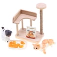 thumbnail image 1 of SHISUYAN 1 Set Miniature Toy Model Simulation Cat Tower And Cat Figurine Doll House Layout Mini Model, 1 of 7