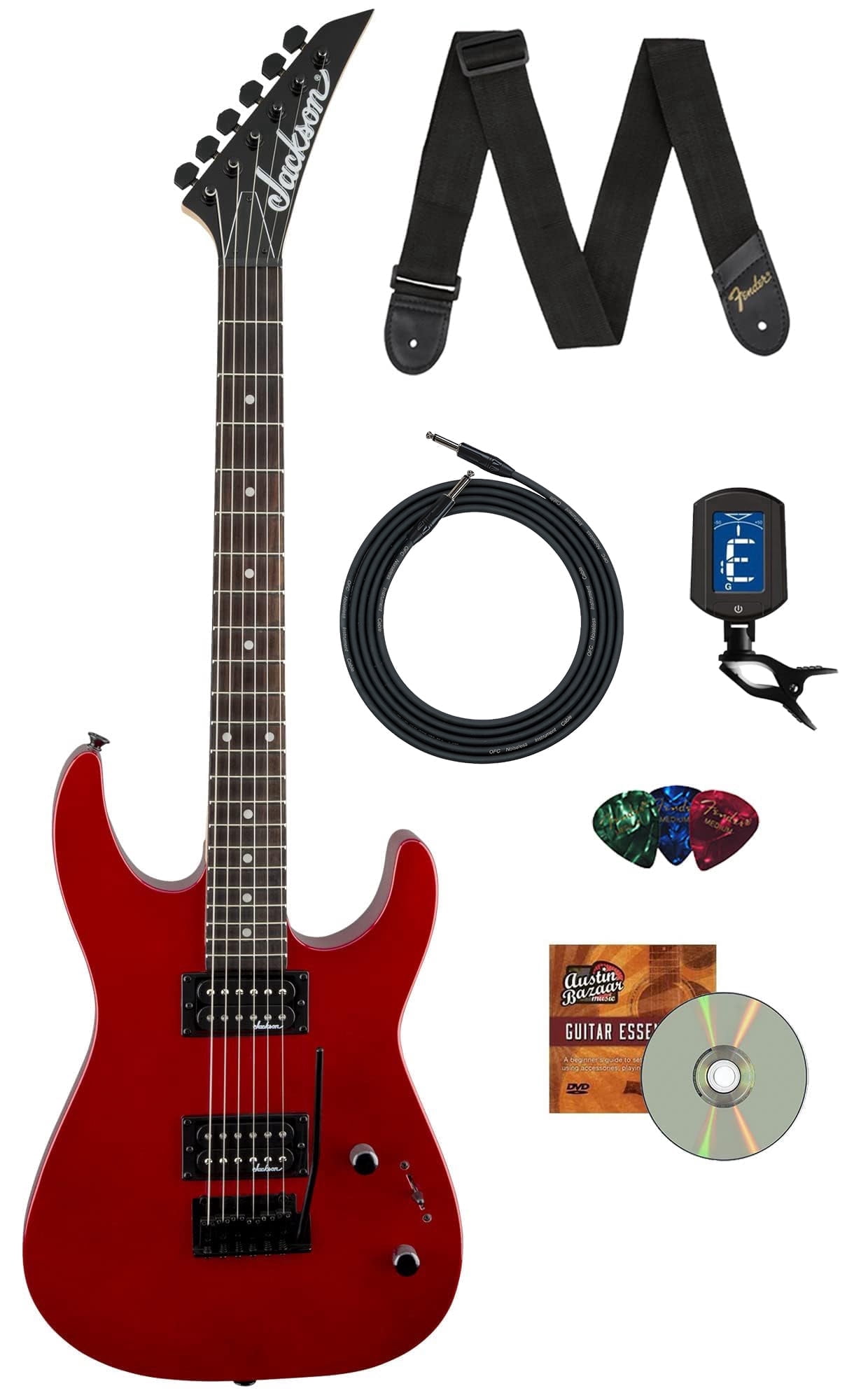 Jackson JS11 Dinky Electric Guitar, Metallic Red, High-Output