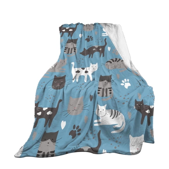 Manta de franela ultra suave para gatos, regalo para amantes de los gatos, niñas, mujeres, niños y adultos