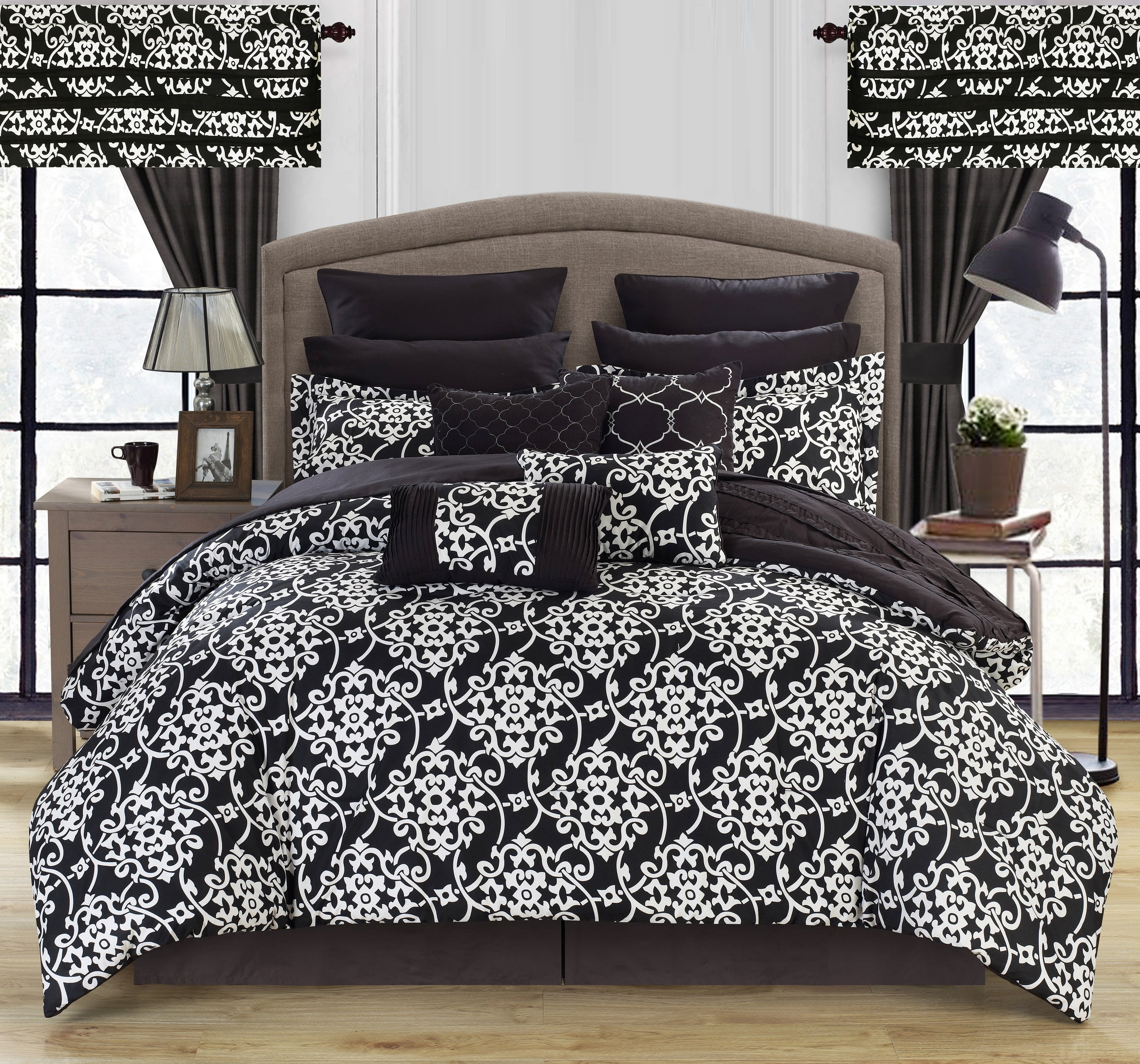 Details about   Chic Home Olivier 24 Piece Reversible Bed in a Bag Comforter Set 