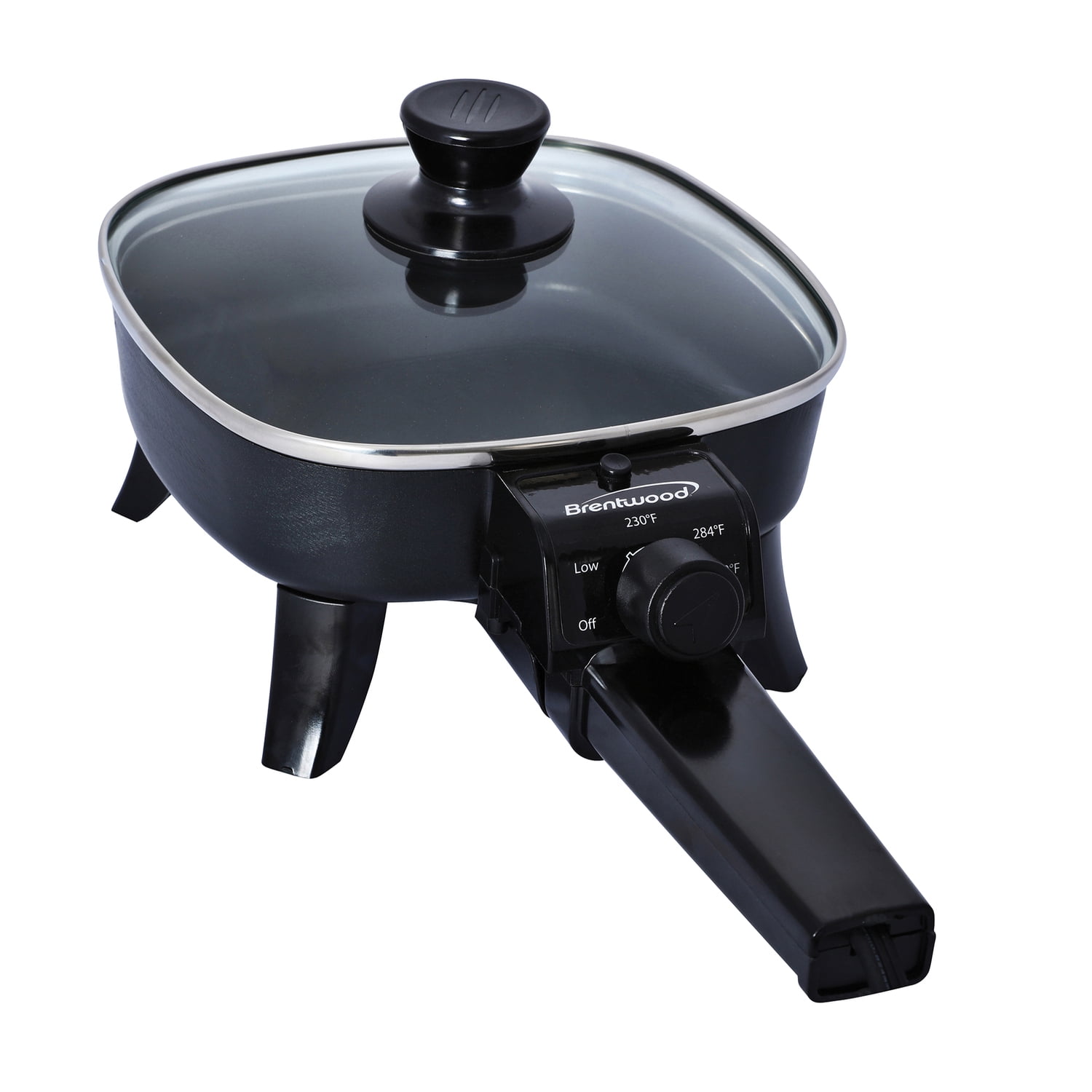 Brentwood 6-In. 600-Watt Nonstick Electric Skillet with Glass Lid