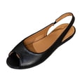 thumbnail image 2 of Xdegoge Casual Shoes for Women Slip On Peep Toe Classic Minimalist Smooth Vamp Design Soft Dressy Office Work Daily Comfortable Summer Walking Flats, 2 of 9