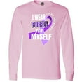 thumbnail image 3 of Inktastic I Wear Purple for Myself Lupus Awareness Long Sleeve T-Shirt, 3 of 5