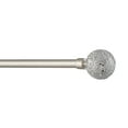 thumbnail image 3 of Exclusive Home White Mosaic 1" Curtain Rod and Coordinating Finial Set, Gunmetal, Adjustable 66"-120", 3 of 8