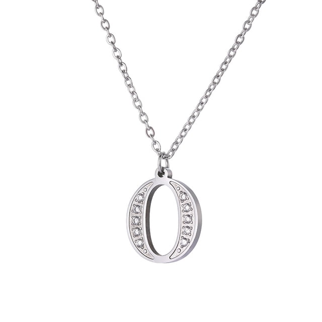 Características del collar de estilo europeo y estadounidense de la joyería de letras de moda prominente tridimensional collar de pareja universal para hombres y mujeres