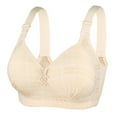 thumbnail image 4 of Eashery Women Bras Push Up Womens Bra Large Size Thin Underwear Comfortable Breathable No Steel Ring Bra Bras For Women Plus Size Beige 85C, 4 of 4