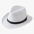 thumbnail image 2 of UJNDER Breathable Summer Sun Hats for Men Women Stylish Panama Straw Cowboy Hat with Wide Rolled Brim and for Outdoor Beach Casual Wear WH2, 2 of 3