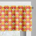 thumbnail image 3 of Ambesonne Colorful Valance Pack of 2, Retro Recurring Circles, 54"X18", Pale Yellow and Orange, 3 of 5