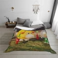 thumbnail image 3 of Lsque Pikmin Print Flannel Throw Blanket, Ultra-soft Blanket for Bed, Couch, Car, Hypoallergenic Anti-pilling blanket-50"x40", 3 of 8