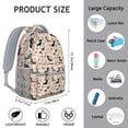 thumbnail image 6 of Dachshund and Flower Backpack for School,Cute School Bag,Schoolbag with Adjustable Shoulder Straps & Padded Back,15.3"x11"x6.7", 6 of 6