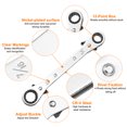 thumbnail image 3 of Uxcell 2pcs 3/8" x 7/16" SAE 180° Double Box End Reversible Ratcheting Wrench, Silver, 3 of 7
