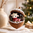 thumbnail image 5 of Dongrere 2D Goat Acorn Ornament, Acrylic Christmas Hanging Ornament for Xmas Tree Cabin Holiday Decor, 3.15", 5 of 6