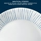 thumbnail image 4 of Corelle Juego De Vajilla De 18 Piezas Para 6 Platos Y Tazones Redondos Livianos, Juego Vitrelle De Vidrio De Triple Capa Resistente A Astillas, Apto Para Microondas Y Lavavajillas, Rayas Náuticas, 4 of 5