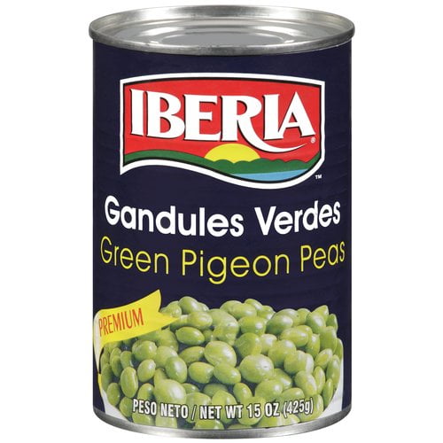 Iberia Green Pigeon Peas, Canned Vegetables, 15 oz Walmart Inventory
