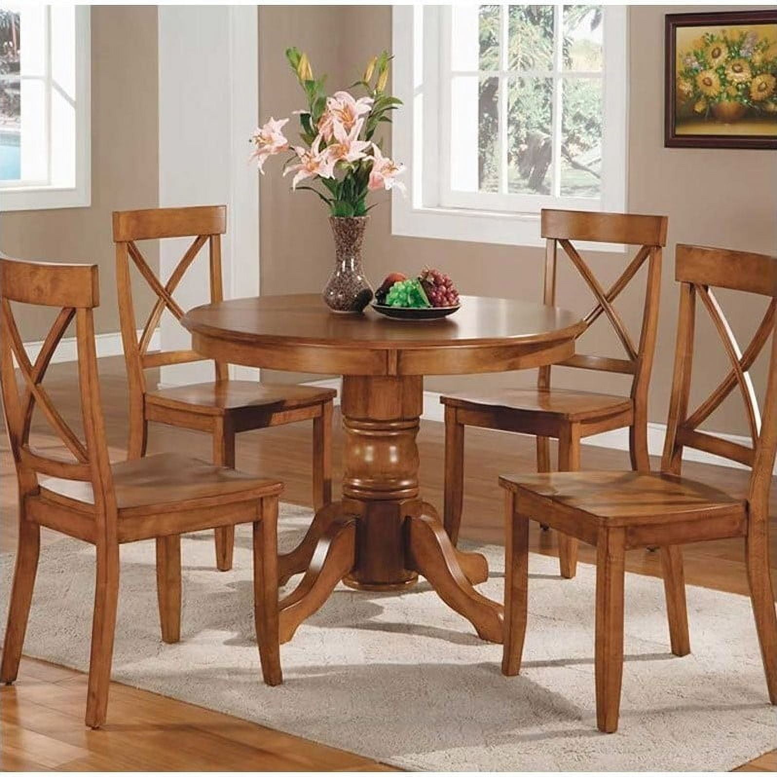 Cottage round dining table discount