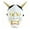White, variant on Voglyf Horror Devil Mask for Halloween, Full Face Costume Mask With Golden Horns And Fangs, Perfect for Cosplay, Themed Parties, Haunted Houses And Spooky Occasions(Red)