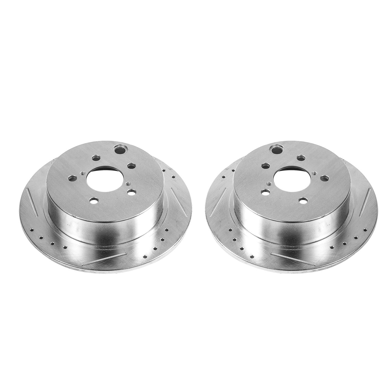 Power Stop Rear Pair of Drilled and Slotted Brake Rotors JBR1548XPR