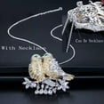 thumbnail image 4 of Silver Plated Cubic Zirconia Bird Brooch Pin Animals Fashion Jewelry Accessories, 4 of 7