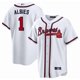 thumbnail image 1 of Camiseta de béisbol clásica de local de Ozzie Albies, blanca, de los Atlanta Braves, con número de estrella bordado.-S, 1 of 2