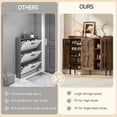 thumbnail image 2 of 40" Shoe Cabinet with 3 Doors & Adjustable Shelves for 30 Pairs, Tall Farmhouse Shoe Storage Rack for Entryway Living Room Closet, 2 of 9