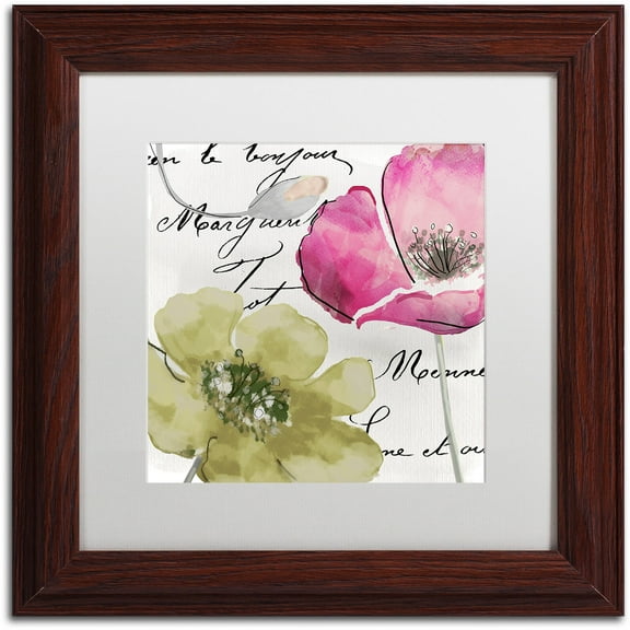 Trademark Fine Art "Fleurs de France IV" Canvas Art by Color Bakery White Matte, Wood Frame
